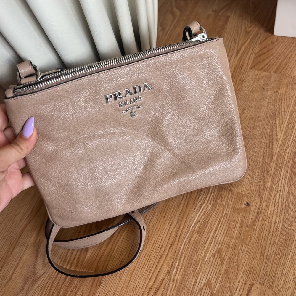 Prada nude crossbody bag